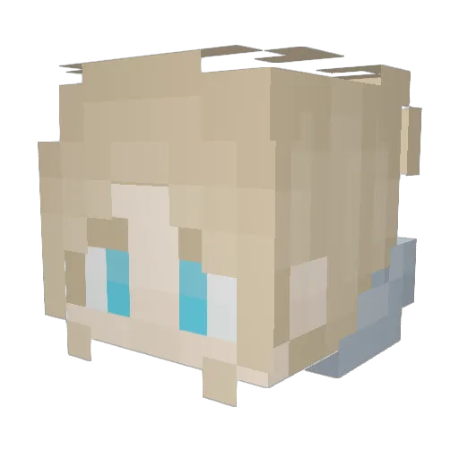 MaritKm2411 Minecraft avatar head, 3D render