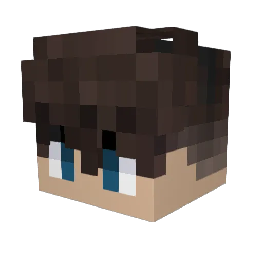 Maritosky Minecraft avatar head, 3D render