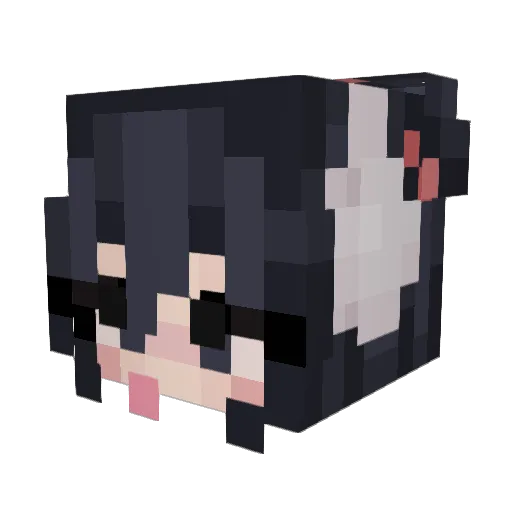Mariuh Minecraft avatar head, 3D render