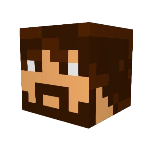 Marius131 Minecraft avatar head, 3D render