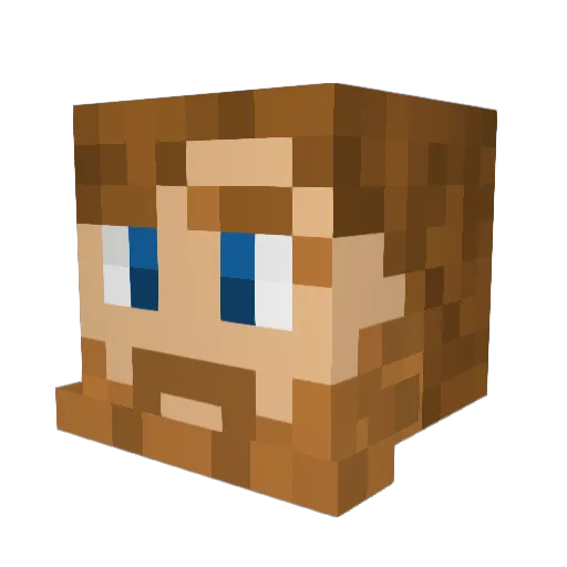 MariusCrafter Minecraft avatar head, 3D render