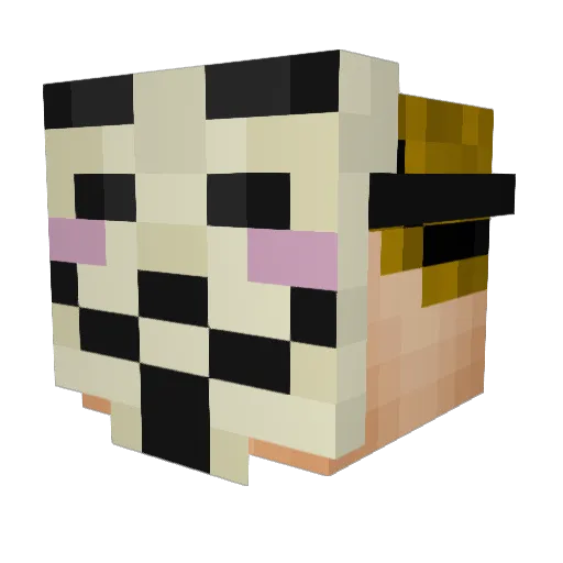 MariusFloor Minecraft avatar head, 3D render