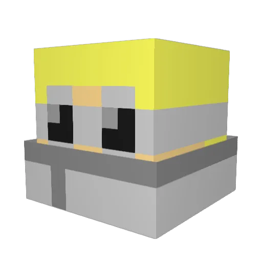 MariusGangster Minecraft avatar head, 3D render