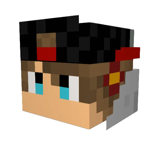 MariusHighlife Minecraft avatar head, 3D render