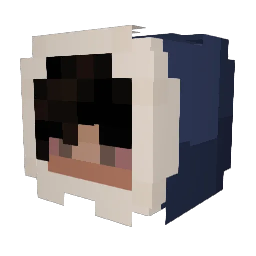 MariusQueen Minecraft avatar head, 3D render
