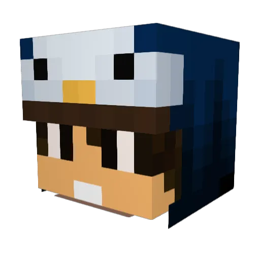 MariusShelby Minecraft avatar head, 3D render