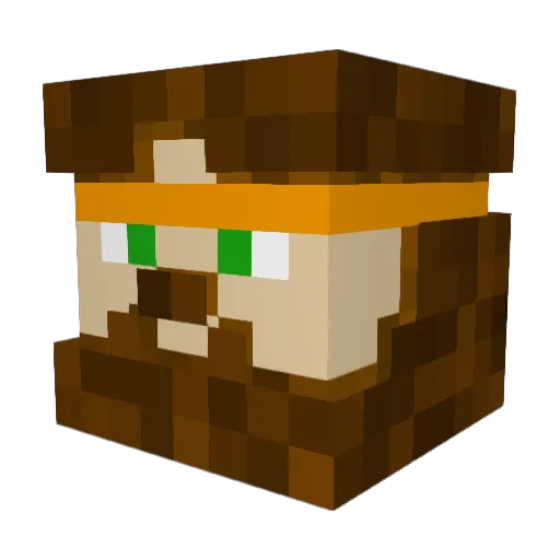 Mariusatom Minecraft avatar head, 3D render