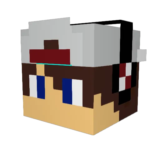 Mariusofficial Minecraft avatar head, 3D render