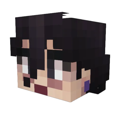 Marivilh Minecraft avatar head, 3D render