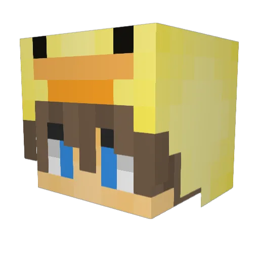 Marix_ Minecraft avatar head, 3D render