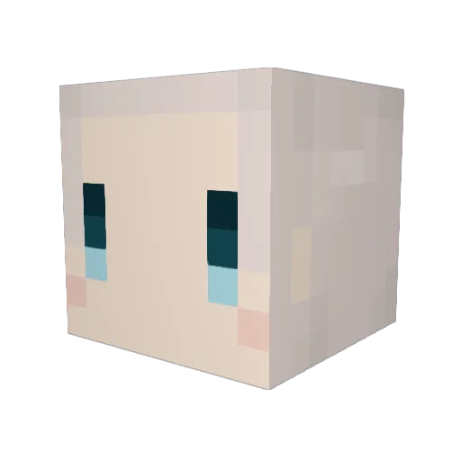 MariyIA Minecraft avatar head, 3D render