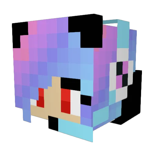Mariya_123 Minecraft avatar head, 3D render
