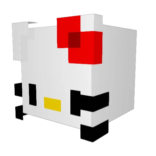 Mariza_ Minecraft avatar head, 3D render