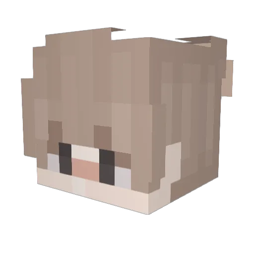 Marjinal Minecraft avatar head, 3D render