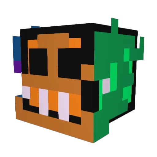 Marjololo Minecraft avatar head, 3D render