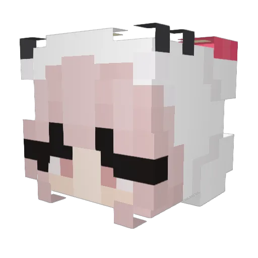 MarjonB11 Minecraft avatar head, 3D render