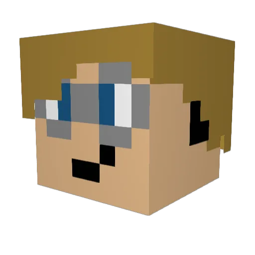 Mark011271 Minecraft avatar head, 3D render