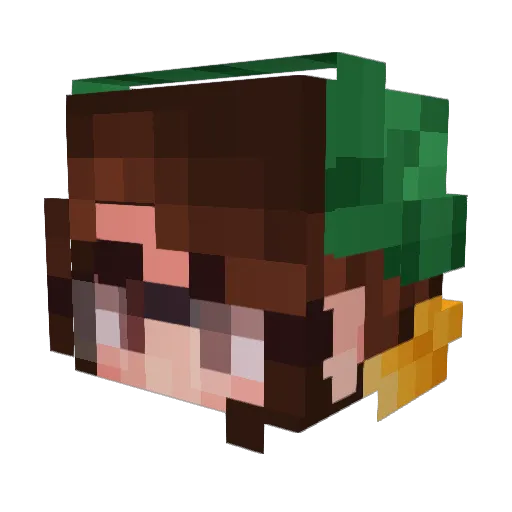 Mark021 Minecraft avatar head, 3D render