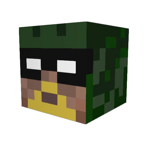 Mark1493 Minecraft avatar head, 3D render
