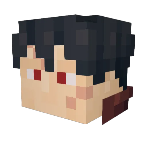 Mark256 Minecraft avatar head, 3D render