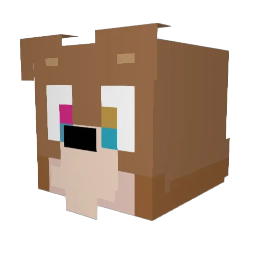MarkButNotMark Minecraft avatar head, 3D render