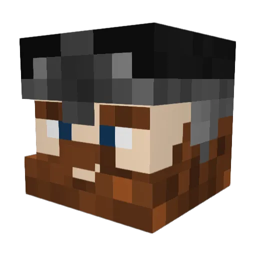 MarkC0cainomano Minecraft avatar head, 3D render