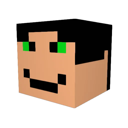 MarkClawthorne Minecraft avatar head, 3D render