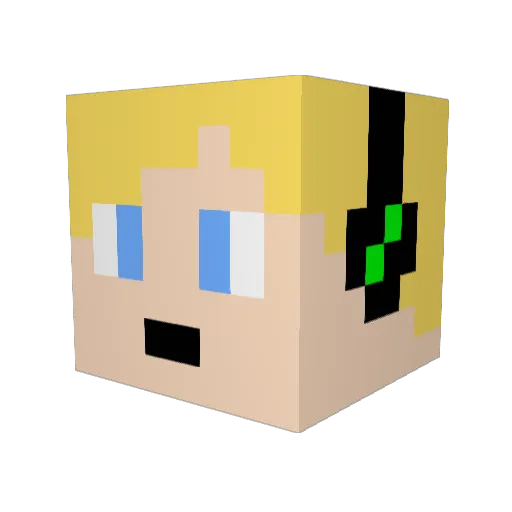 MarkInc Minecraft avatar head, 3D render
