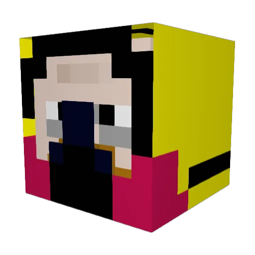 MarkJeffreys Minecraft avatar head, 3D render