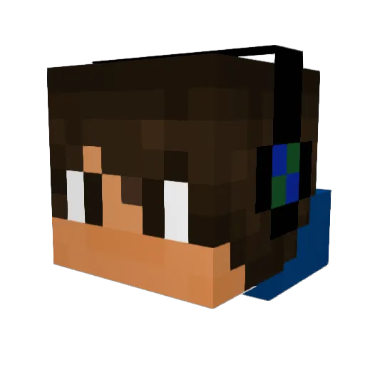 MarkLee77 Minecraft avatar head, 3D render