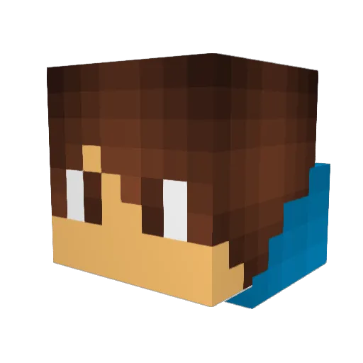 MarkMaddGear Minecraft avatar head, 3D render