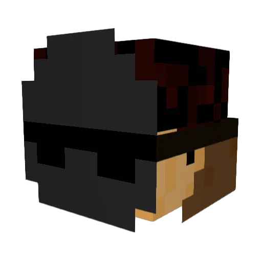 MarkMagoo Minecraft avatar head, 3D render