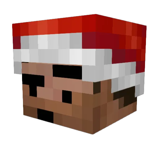 MarkTheLark Minecraft avatar head, 3D render