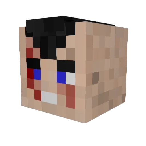 Mark_Void Minecraft avatar head, 3D render