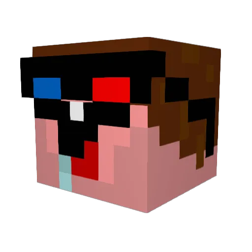 Mark_Wallbang_ Minecraft avatar head, 3D render