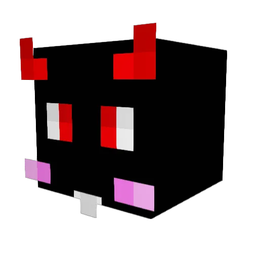 Mark_devil Minecraft avatar head, 3D render