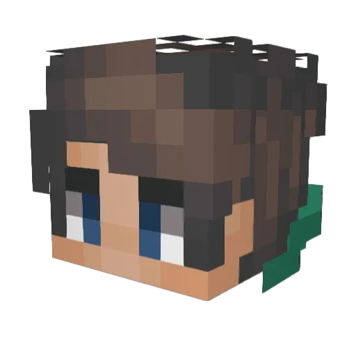 MarkaTil Minecraft avatar head, 3D render