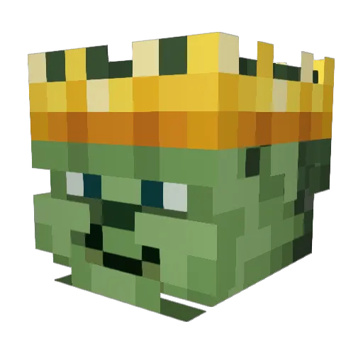 Markarabkhanian Minecraft avatar head, 3D render