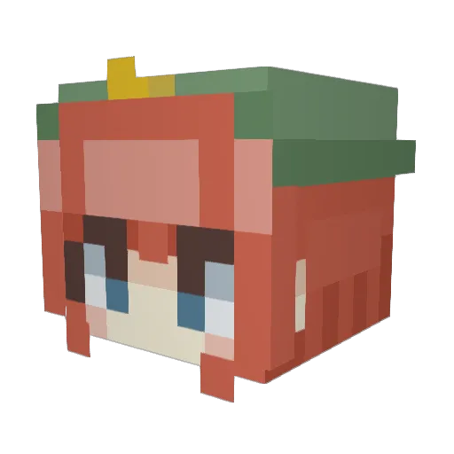 Markava Minecraft avatar head, 3D render