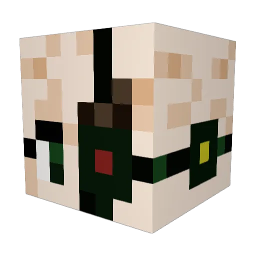 Markdelius Minecraft avatar head, 3D render