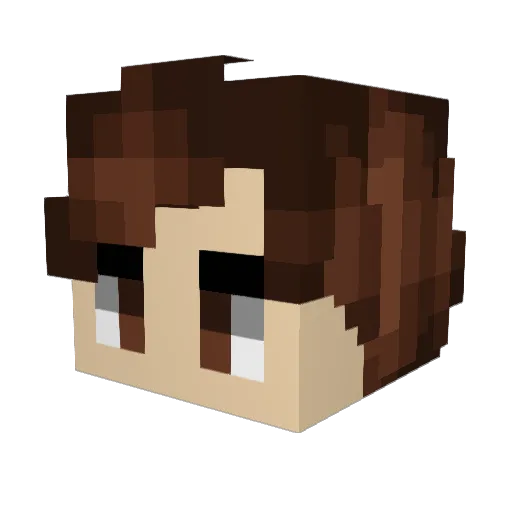 Markedal Minecraft avatar head, 3D render