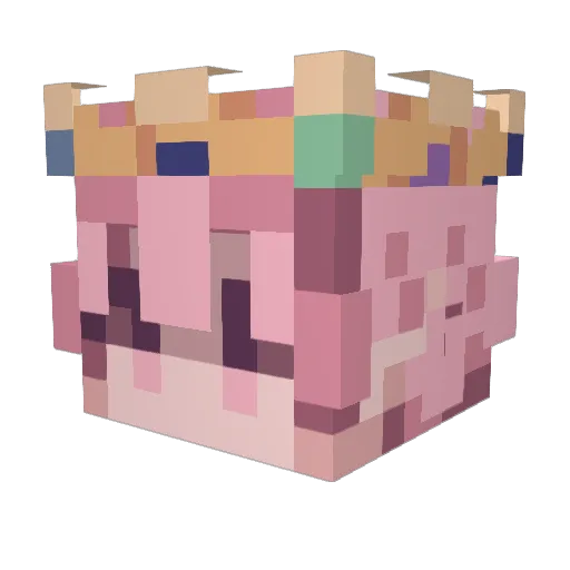 MarkerGuava Minecraft avatar head, 3D render