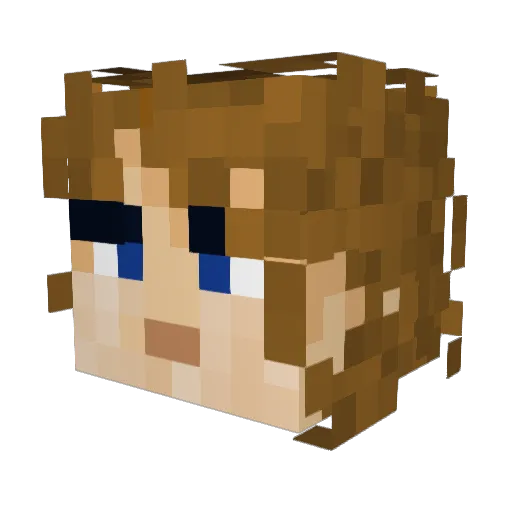 Markernfeline Minecraft avatar head, 3D render