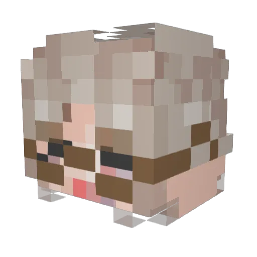 Markhy Minecraft avatar head, 3D render