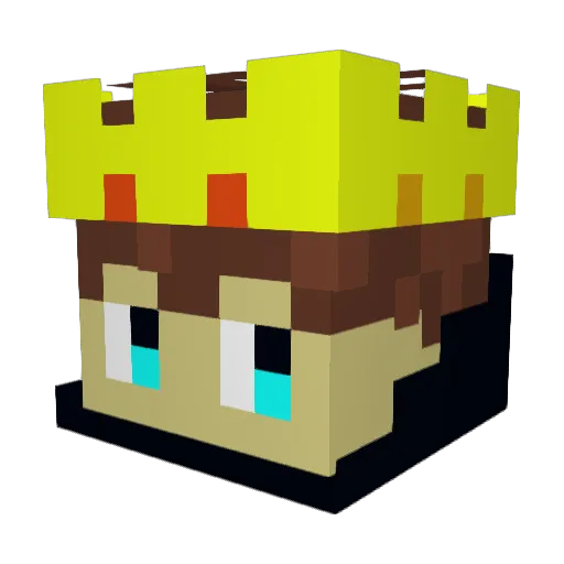 Markimus3 Minecraft avatar head, 3D render
