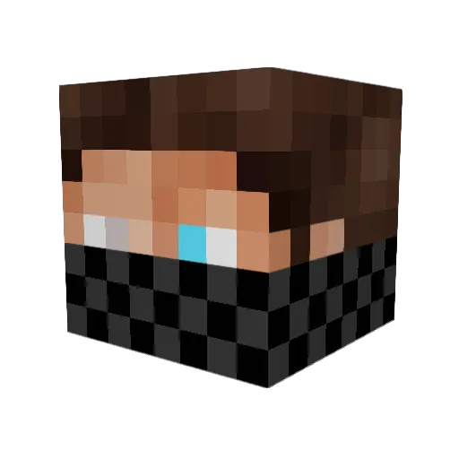 Markits Minecraft avatar head, 3D render