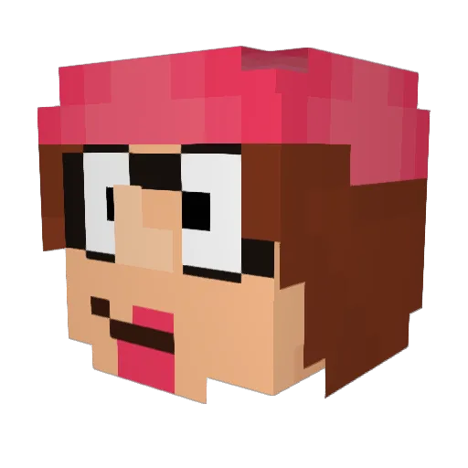 Marklington Minecraft avatar head, 3D render