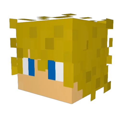 MarknotMart Minecraft avatar head, 3D render