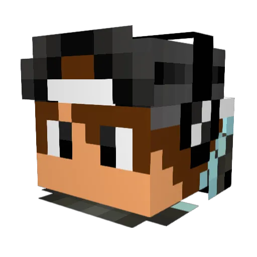 MarkoBoso Minecraft avatar head, 3D render