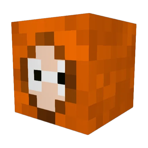 MarkoeZ Minecraft avatar head, 3D render